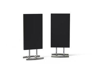Wall Mural - Outdoor indoor stander advertising stand banner, mock up on isolated white background, 3d illustration
