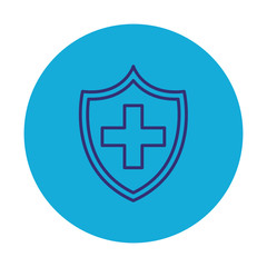 Poster - shield with medical cross