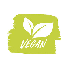 Wall Mural - For vegan product shop tags, vegetarian label or banner and poster.