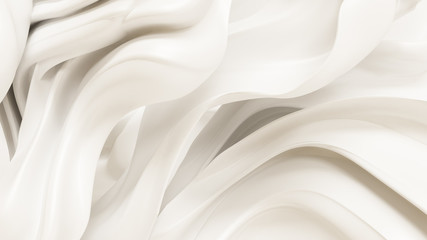 Luxury elegant background with silk drapery. 3d illustration, 3d rendering.