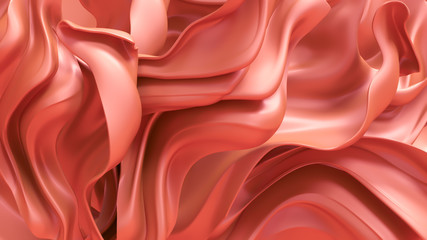 Luxury elegant background with silk drapery. 3d illustration, 3d rendering.