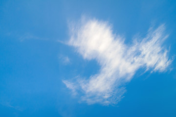 Blue sky with white clouds.