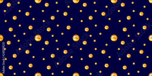 Golden pearl and chain glamour seamless pattern illustration.  fashion design...