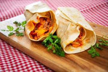 Sticker - bacon chicken wrap - meat of chicken buttle in rest of bacon fume cooked