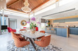 © Stock PK - interior design in living room and open kitchen area with dining table