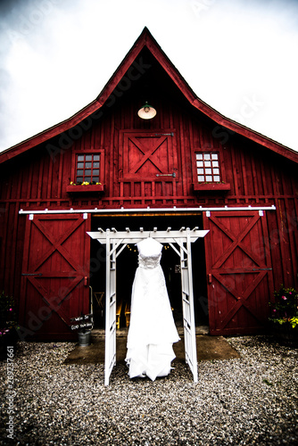 red barn dress