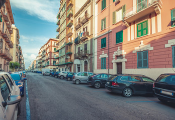 Naklejka na meble Empty streets of a beautiful cityside of Taranto with a breathtaking architecture.