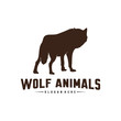 © shuttersport - Wolf Abstract Logo Design Vector Illustration. Wolf Logo Template. Simple flat style. Icon Symbol.