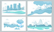 Vector landscapes in a minimalist style