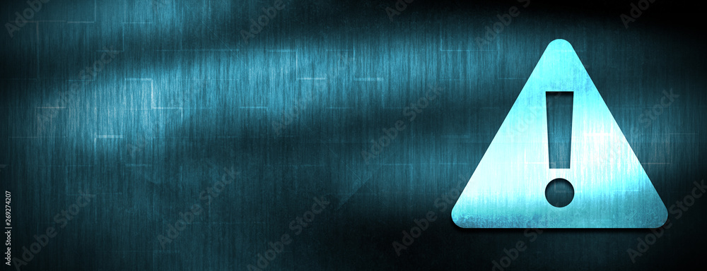 Alert icon abstract blue banner background - obrazy, fototapety, plakaty 
