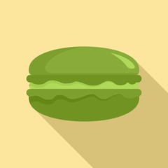 Sticker - Matcha burger icon. Flat illustration of matcha burger vector icon for web design