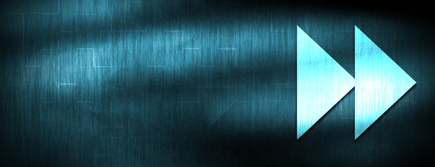 Wall Mural - Jump forward icon abstract blue banner background