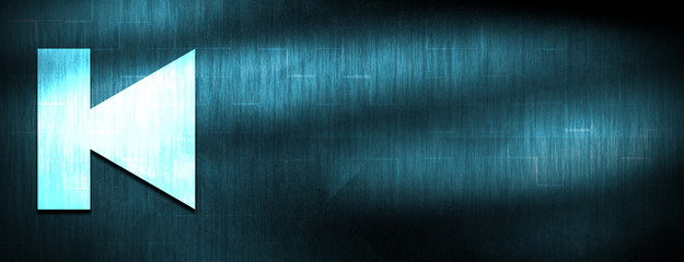 Wall Mural - Previous track icon abstract blue banner background