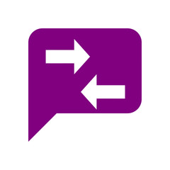 Poster - Chat icon, sms icon, chat, bubble, comments icon, speech bubbles  purple color Icon