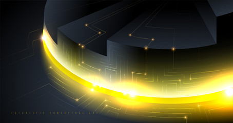 Wall Mural - an abstract template in futuristic style. it is suitable for being as a background template, landing