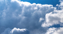 Massive Cumulus Cloud Formation At The Bright Blue Sky