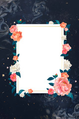 Poster - Blank floral banner