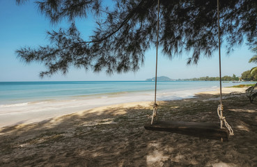 swing on the sunny beach