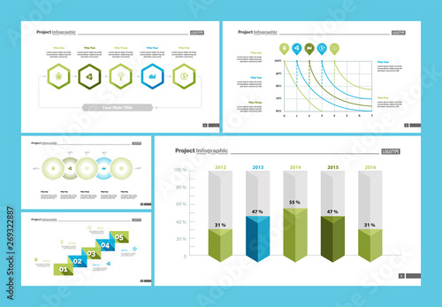 Set Of Workflow And Strategy Concept Infographic Charts Business