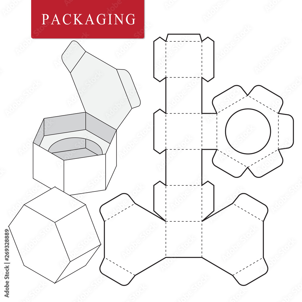 Packaging Design.Vector Illustration of Box.Package Template. Isolated ...