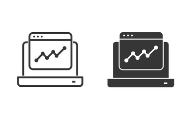 Canvas Print - Data analysis vector icon for graphic and web design.