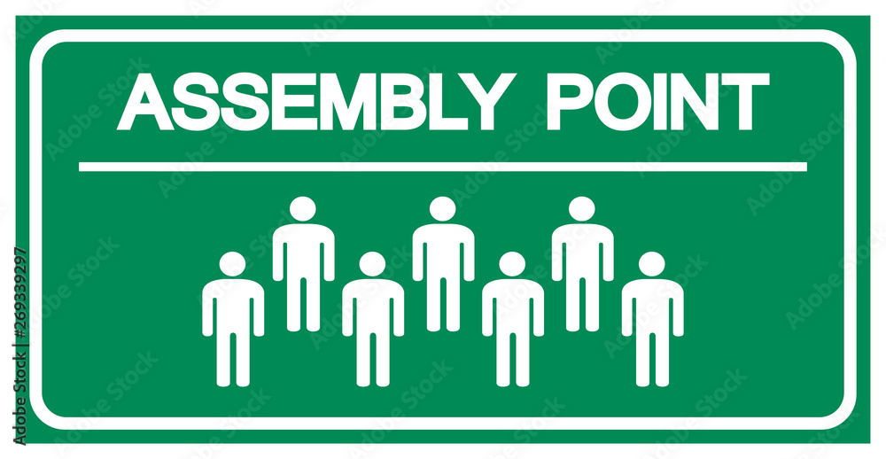 Assembly Point Symbol Sign, Vector Illustration, Isolated On White ...