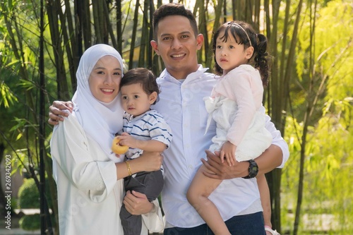 Fotografía Malay family at recreational park having fun