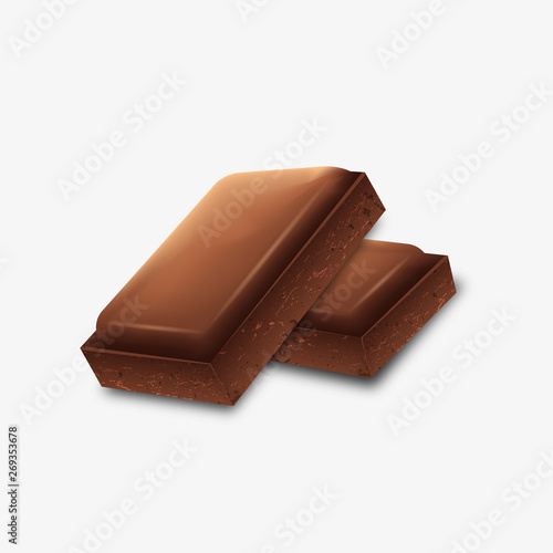 Chocolate pieces, vector illustration © Vitya_M