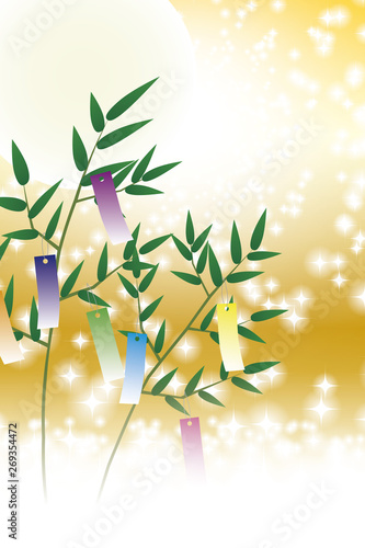 Background Wallpaper Vector Illustration Design Image Japan China Asia Free Size 背景 壁紙 ベクター イラスト デザイン 無料 無料素材 バックグラウンド フリー素材 和風素材 日本 七夕飾り お祭り 星屑 天の川 短冊 無料イメージ パーティー