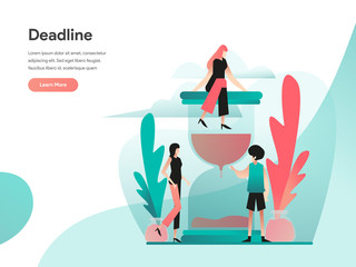 Wall Mural - deadline illustration concept. modern flat design concept of web page design for website and mobile 