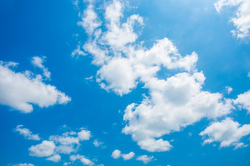 blue sky and white clouds.