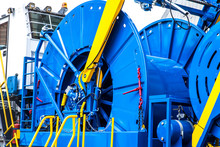 Coiled Tubing Machine To Work In The Oil Fields Close Up