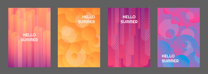 Poster, flyer, banner gradient templates for web and printing