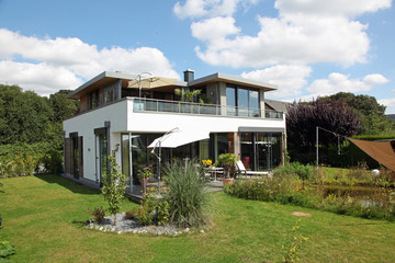 Einfamilienhaus modern  Fenster Architektur Haus bauen