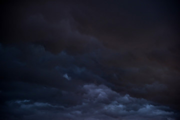Wall Mural - weather in summer with black cloud and storm, dark sky and dramatic storm clouds at night