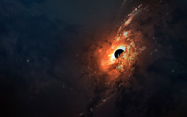 Wall Mural - first image of black hole. wormhole in deep space. messier 87. elements of this image furnished by n