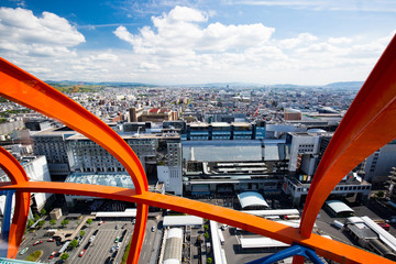 Sticker - Aerial View over Kyoto Japan