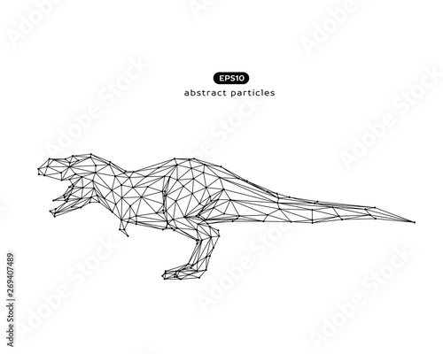 Vector abstract illustration of dinosaur. Fototapeta