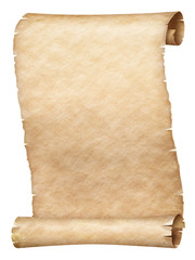 Sticker - Ancient parchment scroll isolated on white