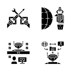 Wall Mural - RPA glyph icons set