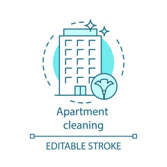 Wall Mural - Apartment cleaning concept icon