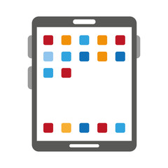 Sticker - Tablet with applications menu symbol