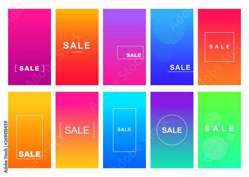 Cuadros en Lienzo Sale social media stories duotone template set