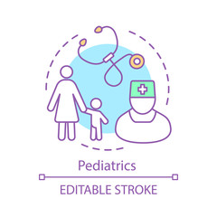 Wall Mural - Pediatrics concept icon