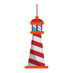 Poster - Lighthouse nautical building symbol isolated vector illustration