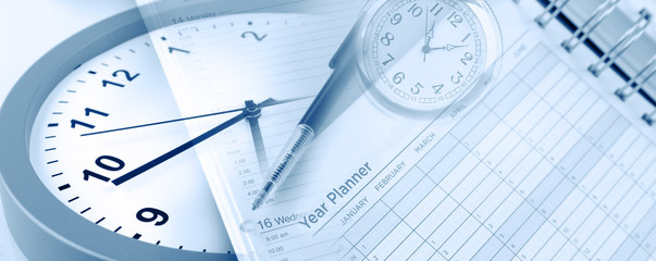Wall Mural - clocks and year planner