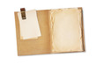 © viktoriya89 - Folder with old yellowed paper and mockup vintage cards