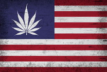American Cannabis Stars And Strips Flag