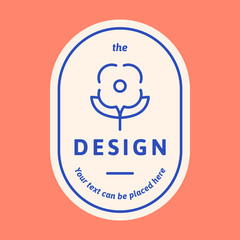 Canvas Print - Blue logo design
