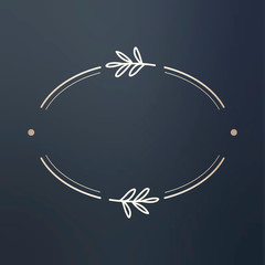 Canvas Print - Minimal botanical badge design
